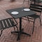 Flash Furniture Mellie 23.5'' Black Square Metal Indoor-Outdoor Table with Base TLH-053-1-BK-GG - alternate 5